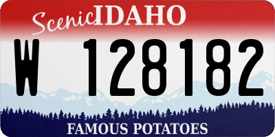 ID license plate W128182