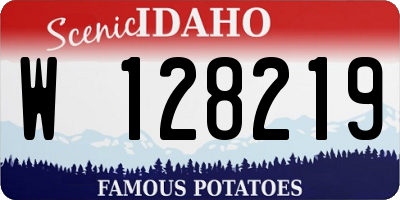 ID license plate W128219