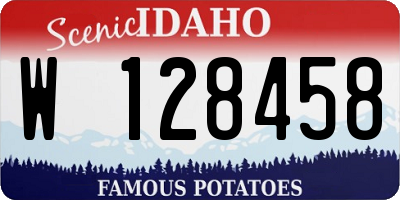 ID license plate W128458