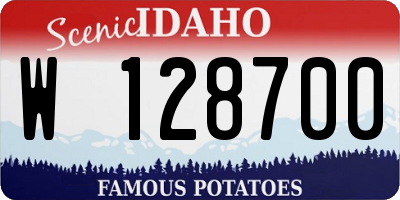 ID license plate W128700