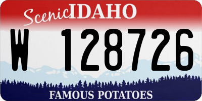ID license plate W128726