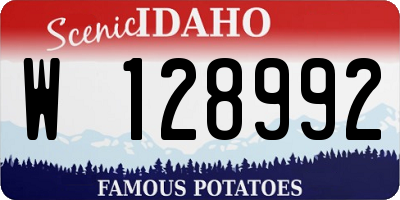 ID license plate W128992