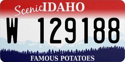 ID license plate W129188