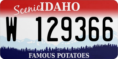 ID license plate W129366
