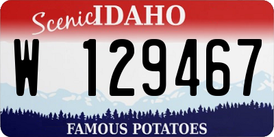 ID license plate W129467
