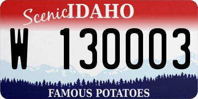 ID license plate W130003