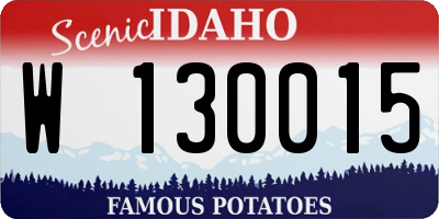 ID license plate W130015