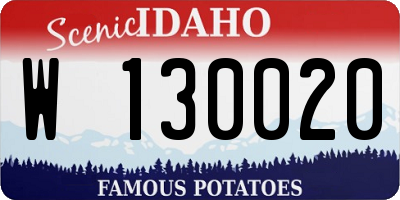 ID license plate W130020