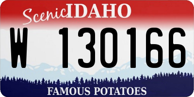 ID license plate W130166