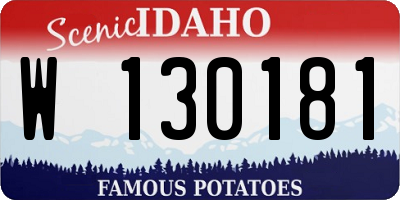 ID license plate W130181