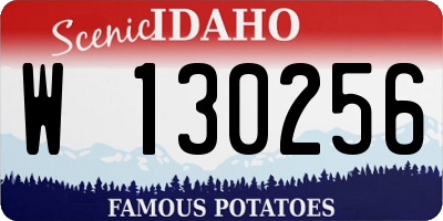 ID license plate W130256