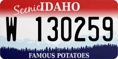 ID license plate W130259