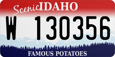 ID license plate W130356