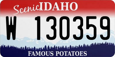 ID license plate W130359