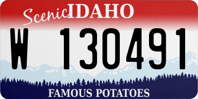 ID license plate W130491