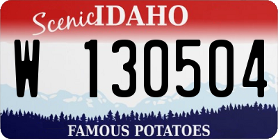 ID license plate W130504