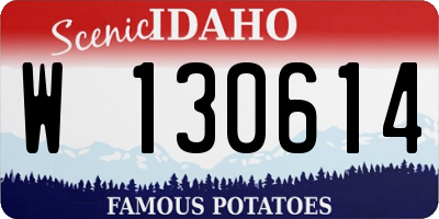 ID license plate W130614