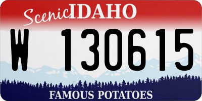 ID license plate W130615