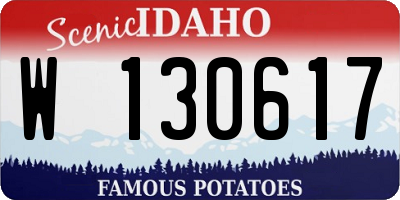 ID license plate W130617