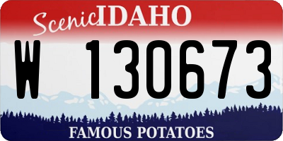ID license plate W130673