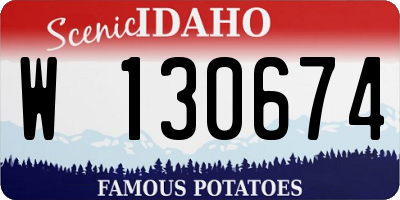 ID license plate W130674