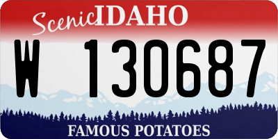 ID license plate W130687