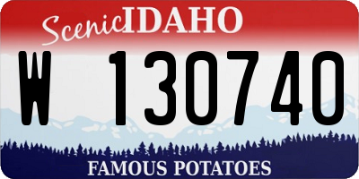 ID license plate W130740