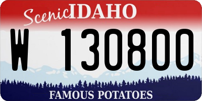 ID license plate W130800
