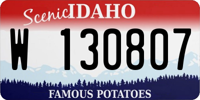 ID license plate W130807