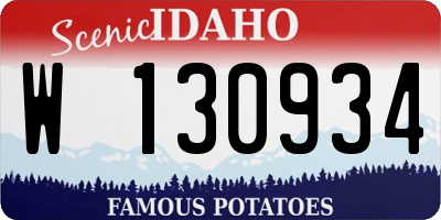 ID license plate W130934