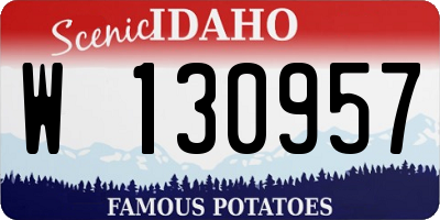 ID license plate W130957