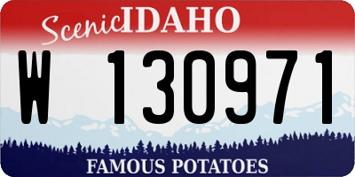 ID license plate W130971