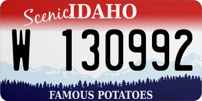 ID license plate W130992
