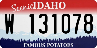 ID license plate W131078