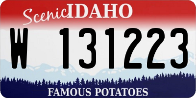 ID license plate W131223