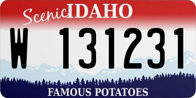 ID license plate W131231