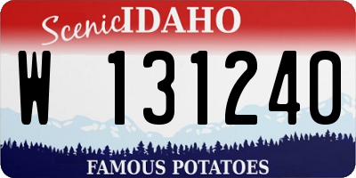 ID license plate W131240