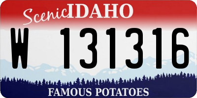 ID license plate W131316
