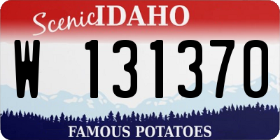 ID license plate W131370