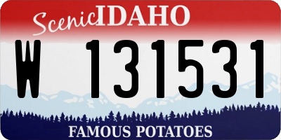 ID license plate W131531