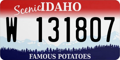 ID license plate W131807