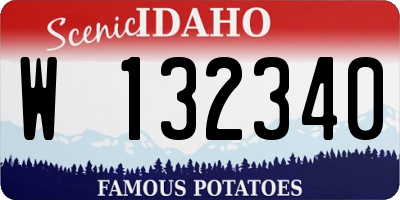 ID license plate W132340
