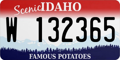 ID license plate W132365