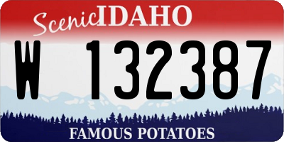 ID license plate W132387