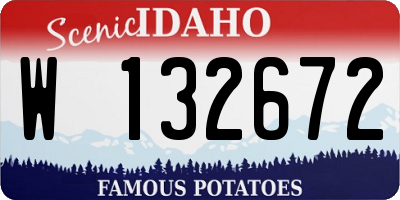 ID license plate W132672