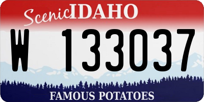 ID license plate W133037