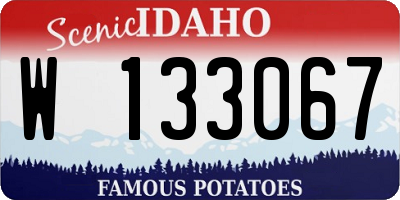 ID license plate W133067