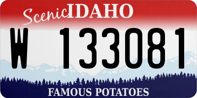 ID license plate W133081