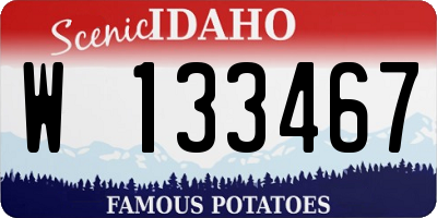 ID license plate W133467