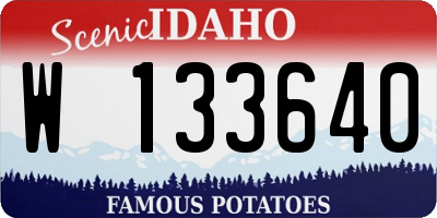 ID license plate W133640